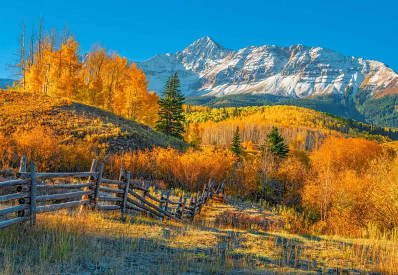 View Of Wilson Peak In Autumn, USA