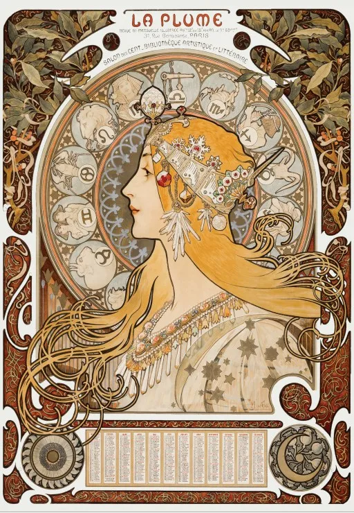 Alphonse Mucha - La Plume, 1896-97