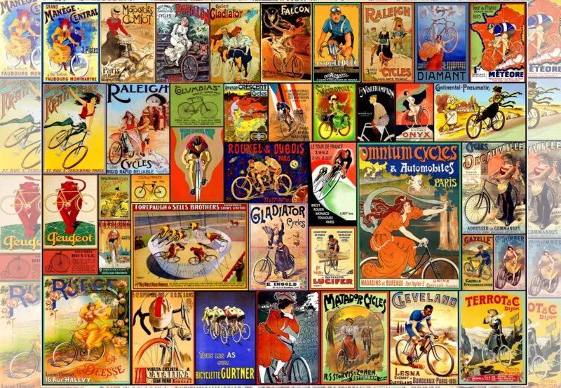 Alte Fahrrad-Poster