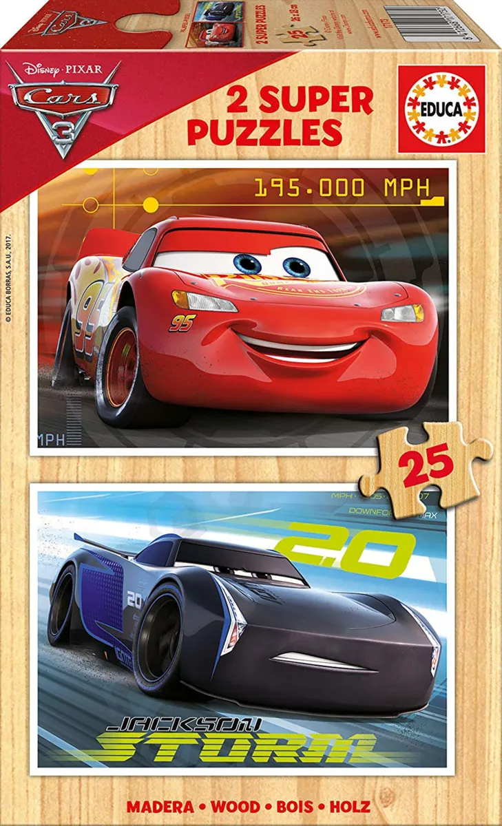 2 Holzpuzzles - Cars