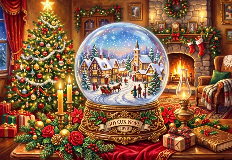 Die Schneekugel zu Heiligabend