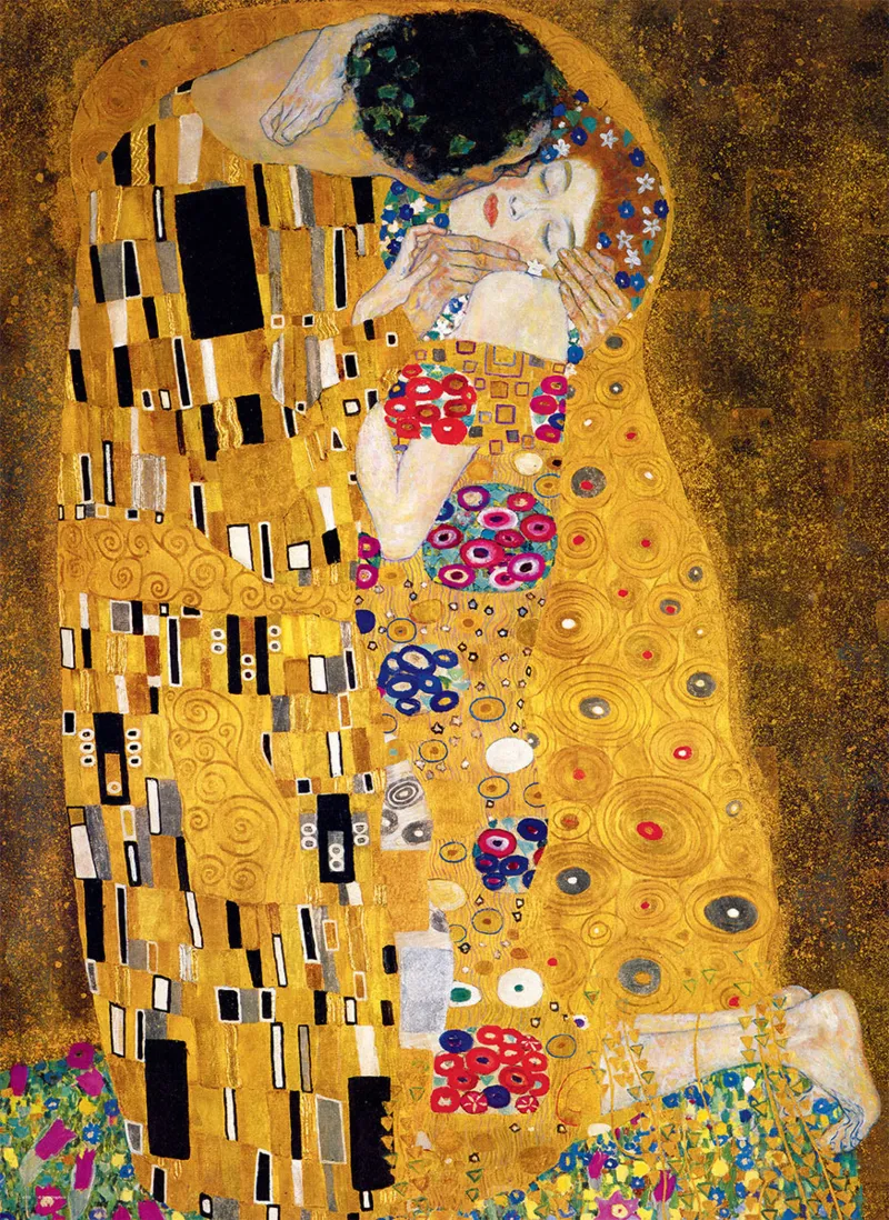 Panorama Puzzle - Der Kuss von Klimt