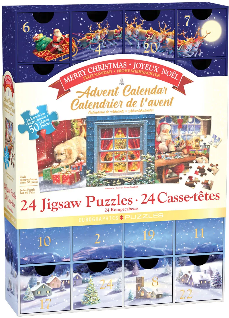 Adventskalender - Frohe Weihnachten - 24 Puzzles