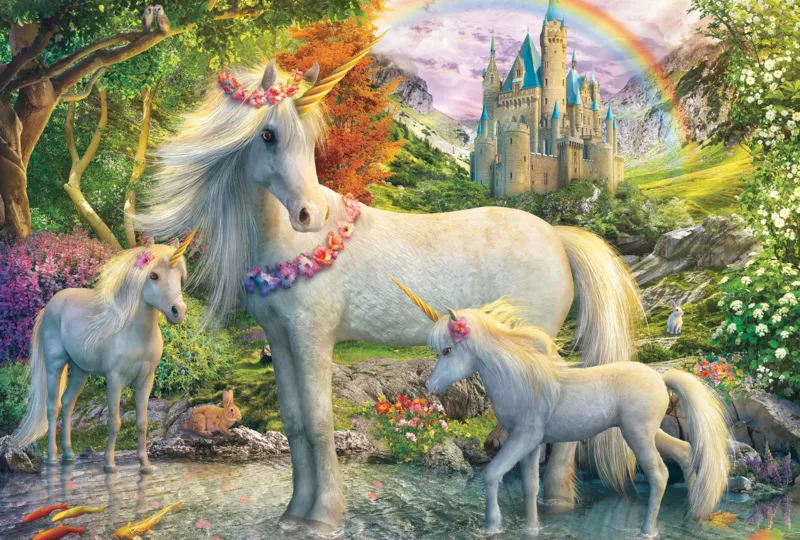Das Einhorn und seine Fohlen