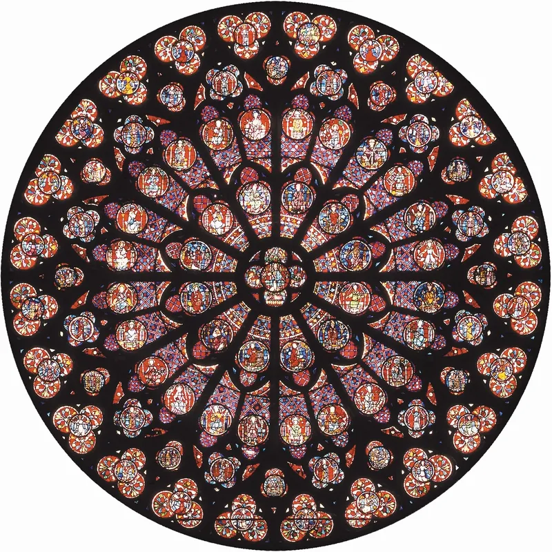 Handgeschnittenes Holzpuzzle - Rosace Notre Dame