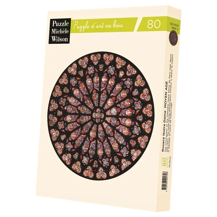 Handgeschnittenes Holzpuzzle - Rosace Notre Dame