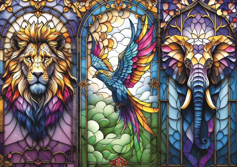 Stained Glass: Animals