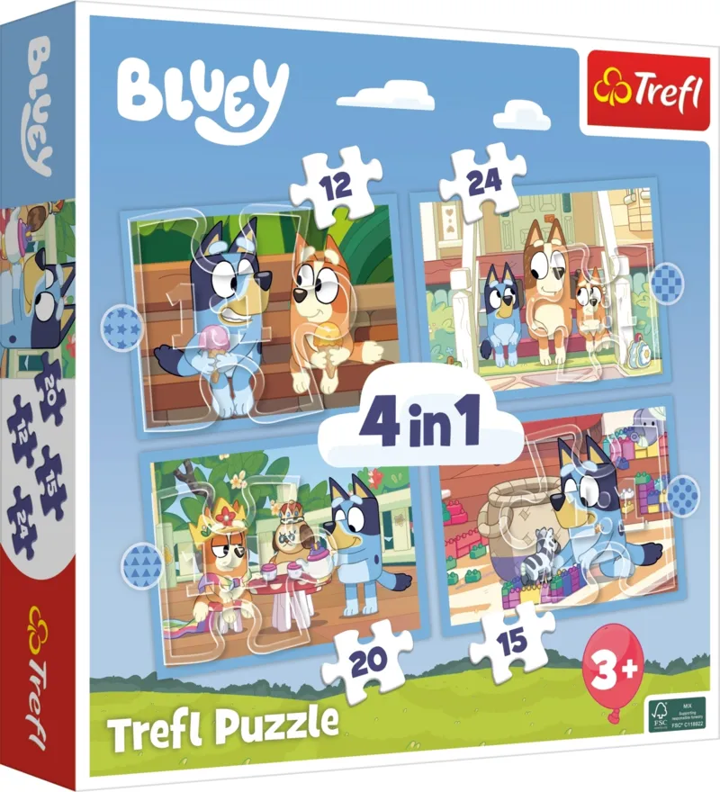 4 Puzzles - Bluey and his world