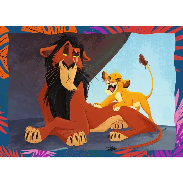 4 Puzzles - Mutiger König der Löwen