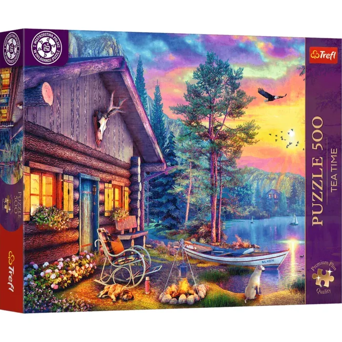 Tea Time - Hütte im Sonnenuntergang