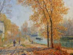 Francis Picabia - Ufer der Loing, Morgendliche Herbststimmung in Moret, 1904