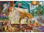 Tea Time - Leoparden im Maleratelier