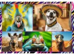 4 Puzzles - Lustige Tiere