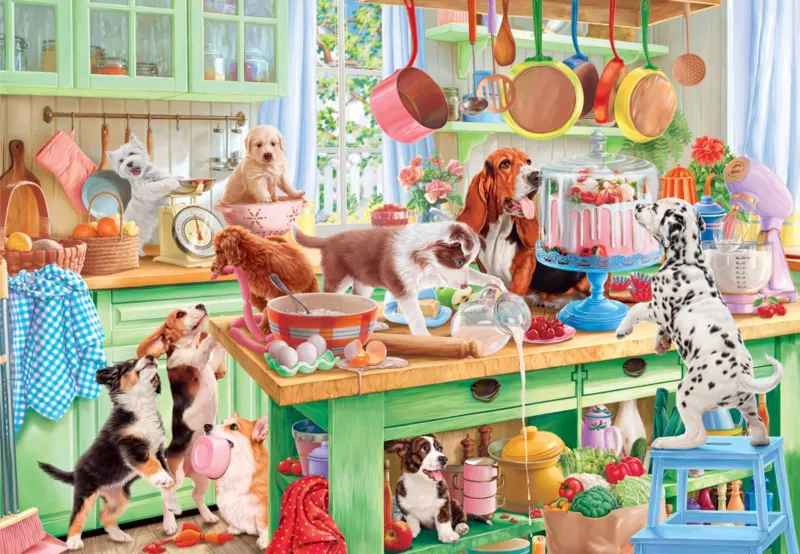 Hunde in der Küche