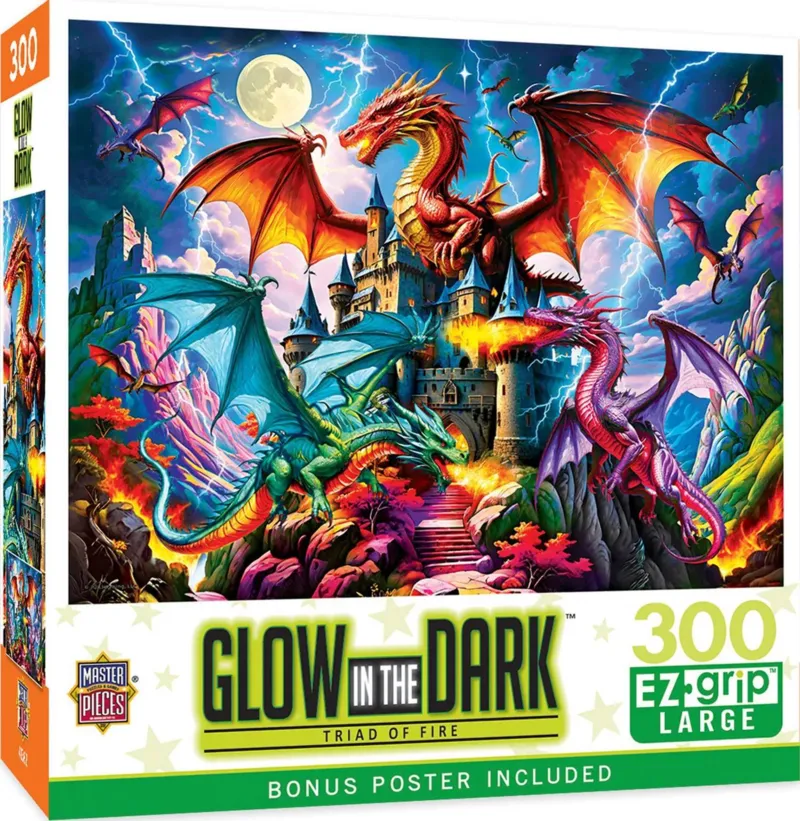 XXL Teile - Glow in the Dark - Dreiklang des Feuers - EZ Grip