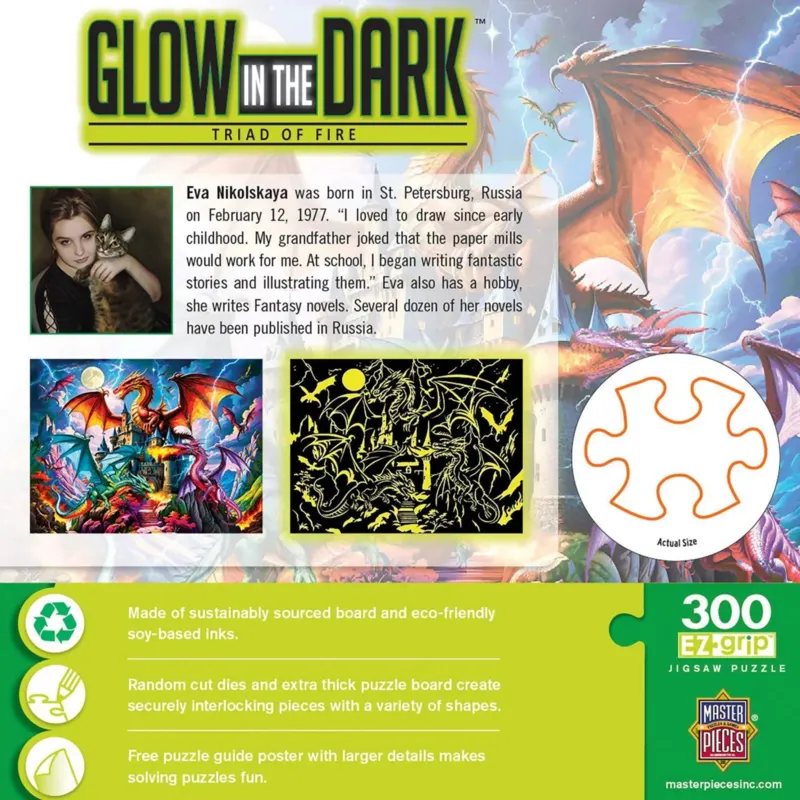XXL Teile - Glow in the Dark - Dreiklang des Feuers - EZ Grip