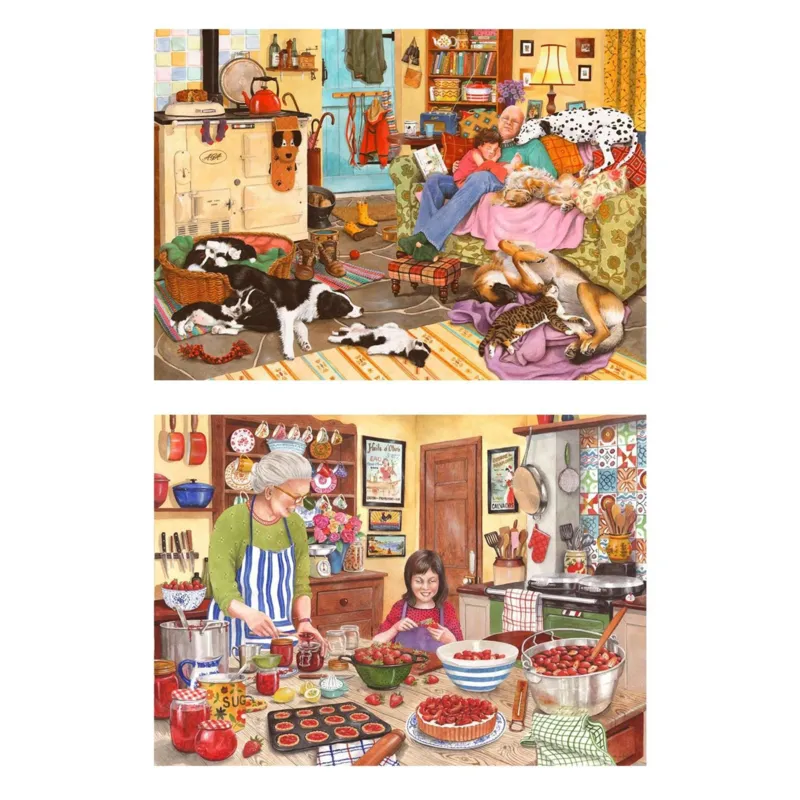 2 Puzzles - XXL Teile - Heart Of The Home