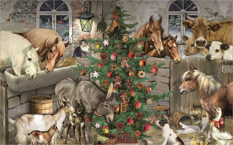 Mini-Puzzle - Festliche Weihnachten - Die Scheune