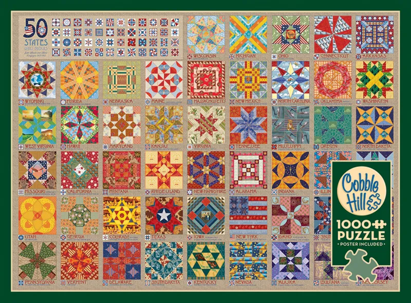50 Staaten Quilt Blöcke - Random Cut