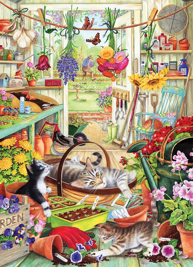 XXL Teile - Blumenschuppen Katzen - Random Cut