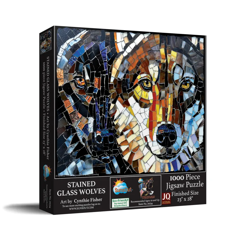 Stained Glass Wolves