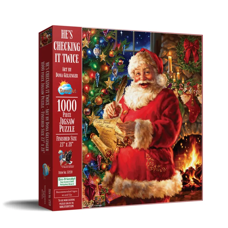 Santa überprüft die Liste