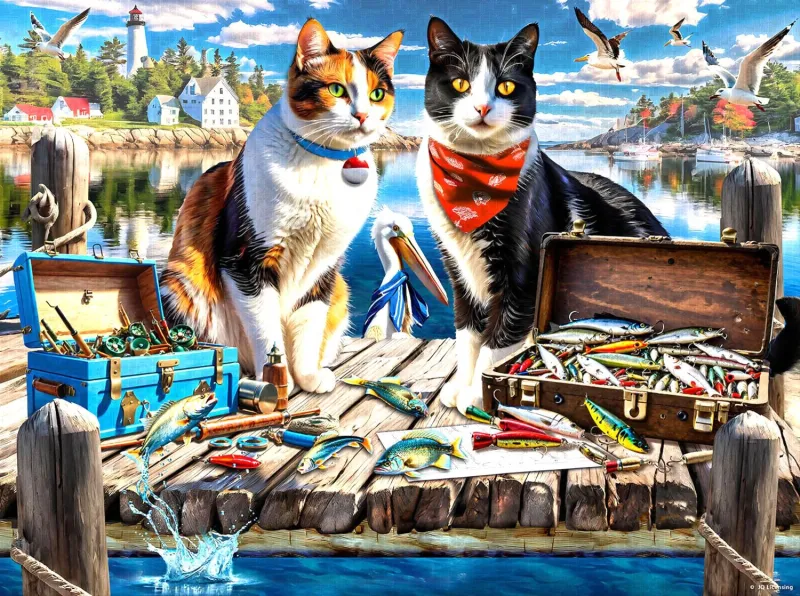 Katzen am Kai
