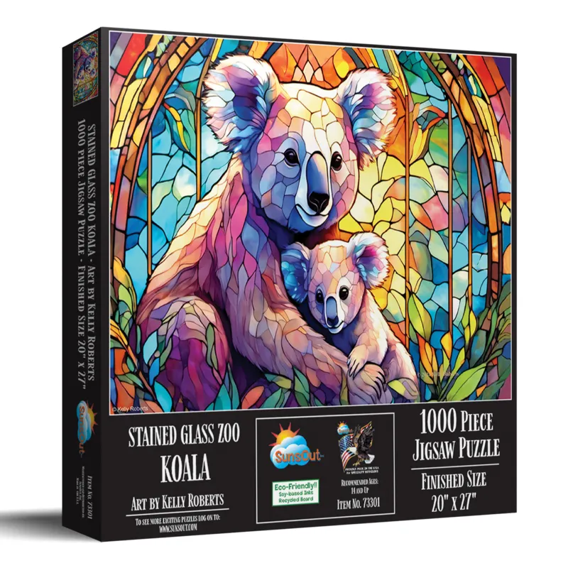 Stained Glass Zoo - Koalas