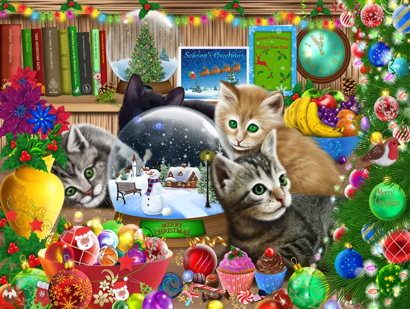 XXL Teile - Snow Globe Kittens