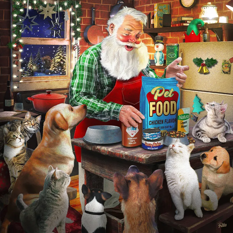 XXL Teile - Santa and His Pets
