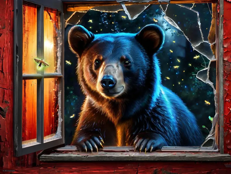Bär und Glühwürmchen