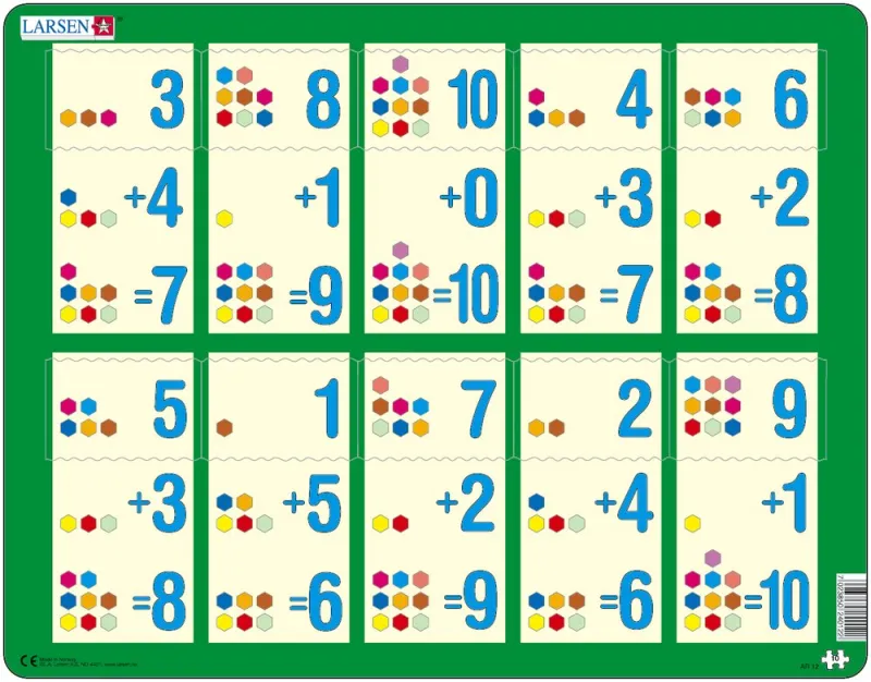 Rahmenpuzzle - Mathematik: Addition von 1 bis 10