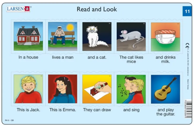 Rahmenpuzzle - 2 Rahmenpuzzles - Read and Look 11-12 (auf Englisch)