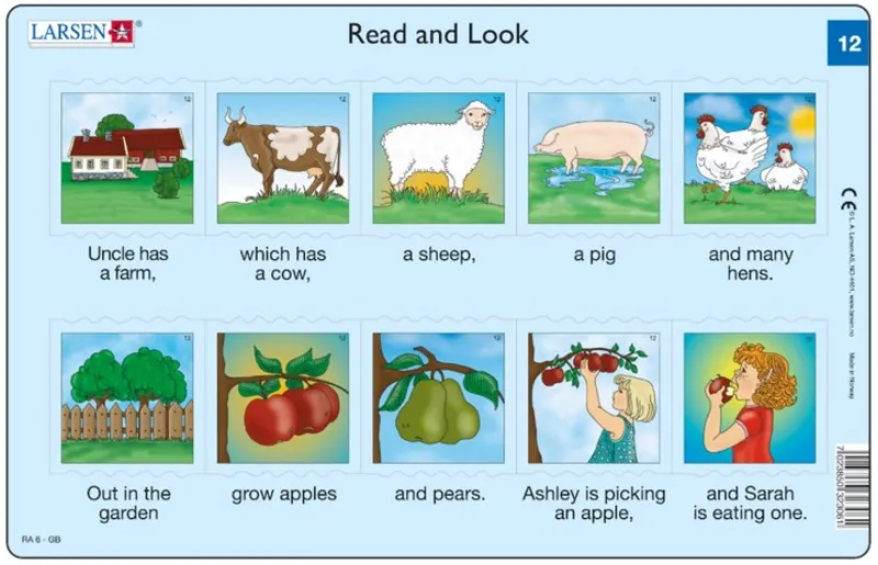 Rahmenpuzzle - 2 Rahmenpuzzles - Read and Look 11-12 (auf Englisch)