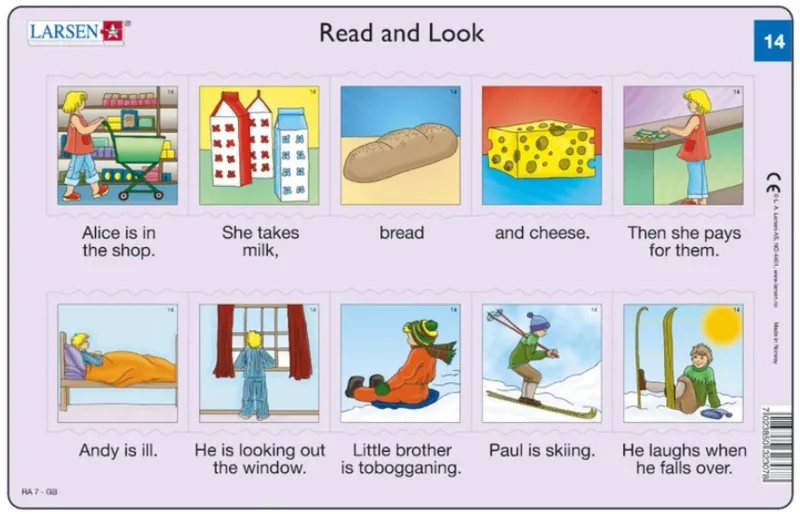 Rahmenpuzzle - Read and Look 13-14 (auf Englisch)