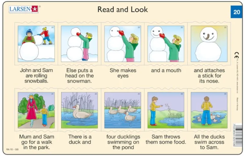 Rahmenpuzzle - Read and Look 19-20 (auf Englisch)