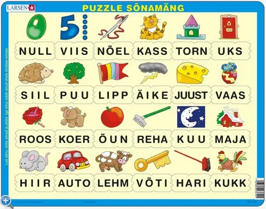 Rahmenpuzzle - Lesen lernen (auf Estnisch)