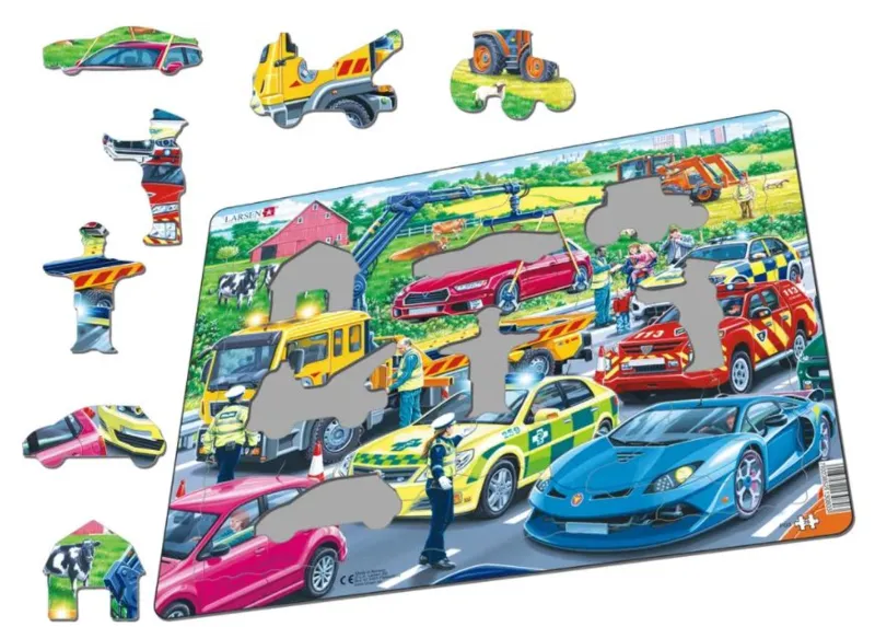 Rahmenpuzzle - Rescue Vehicles on the Highway