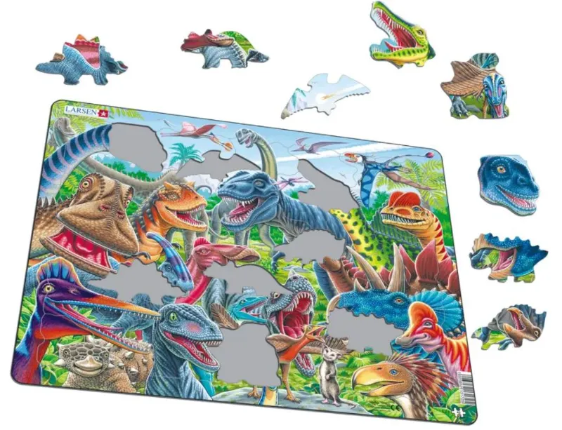 Rahmenpuzzle - Selfie - Cheerful Dinosaurs