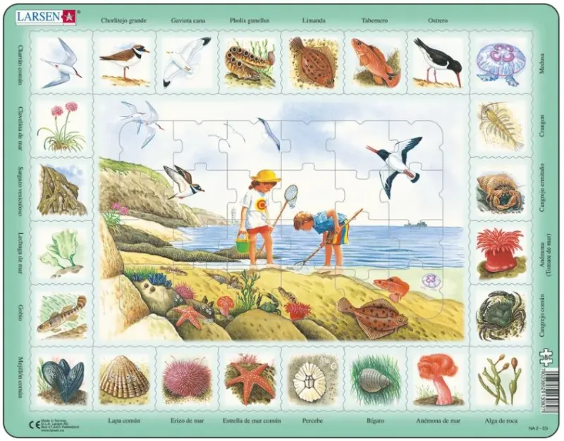 Rahmenpuzzle - Nature Puzzle - Seaside (Spanish)