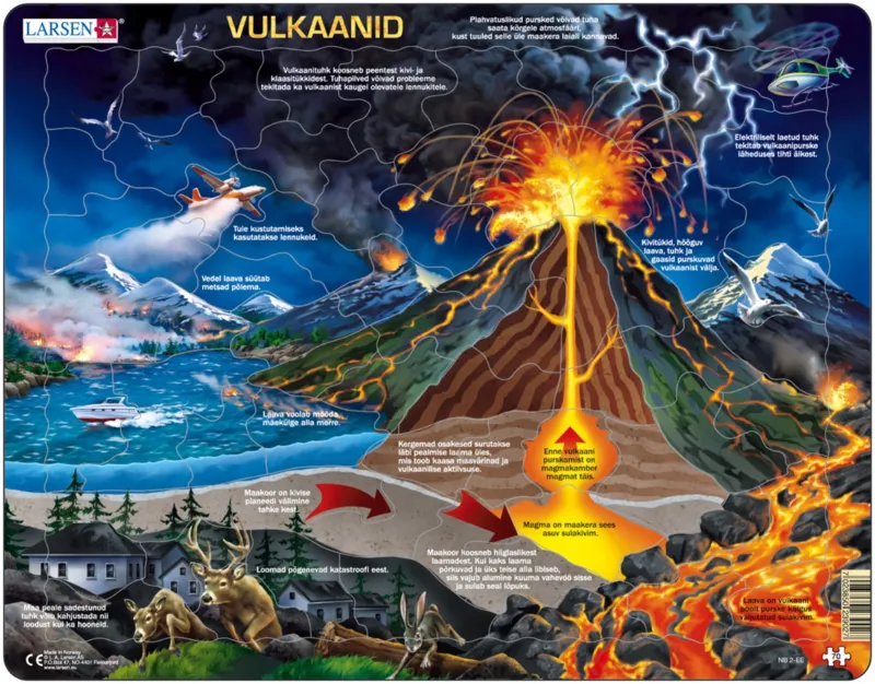 Rahmenpuzzle - Vulkan (Auf Estnisch)