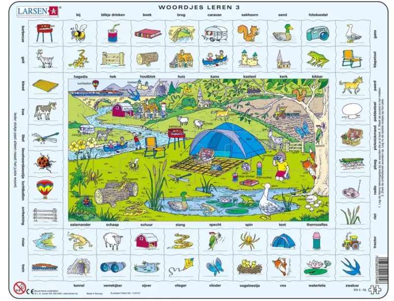 Rahmenpuzzle - Learning English 4: Im Urlaub (auf Niederländisch)