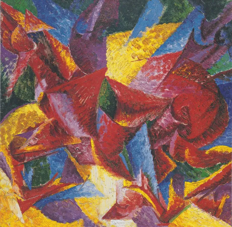 Umberto Boccioni: Forme plastiche di un Cavallo, 1914