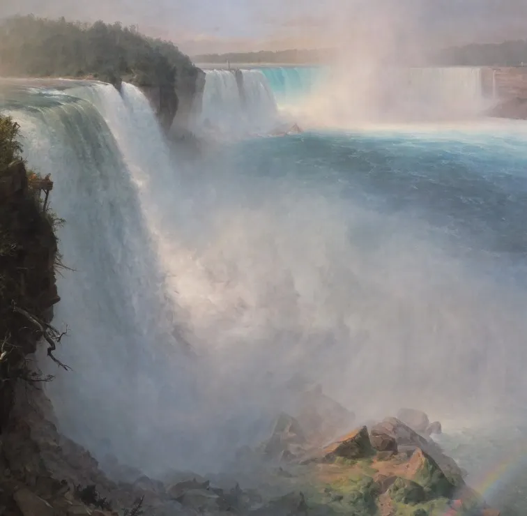 Frederic Edwin Church: Les Chutes du Niagara - Côté Américain, 1867