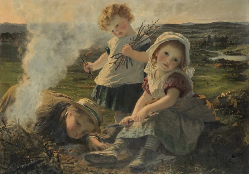 Sophie Gengembre Anderson: The Bonfire, 1903