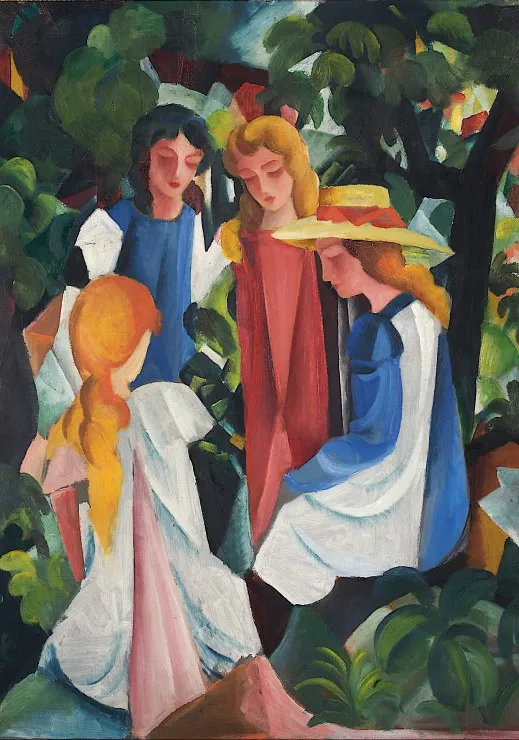 August Macke - Quatre Filles, 1912-1913