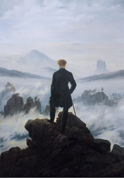Caspar David Friedrich - Der Wanderer über dem Nebelmeer, 1818