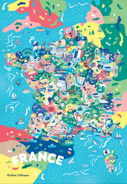 Karte von Frankreich
