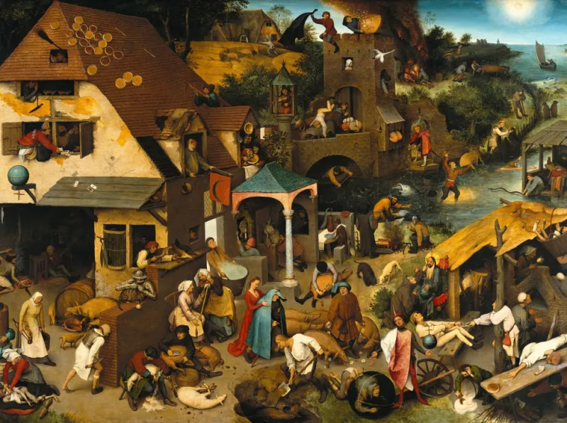 Brueghel Pieter: Die niederländischen Sprichwörter, 1559