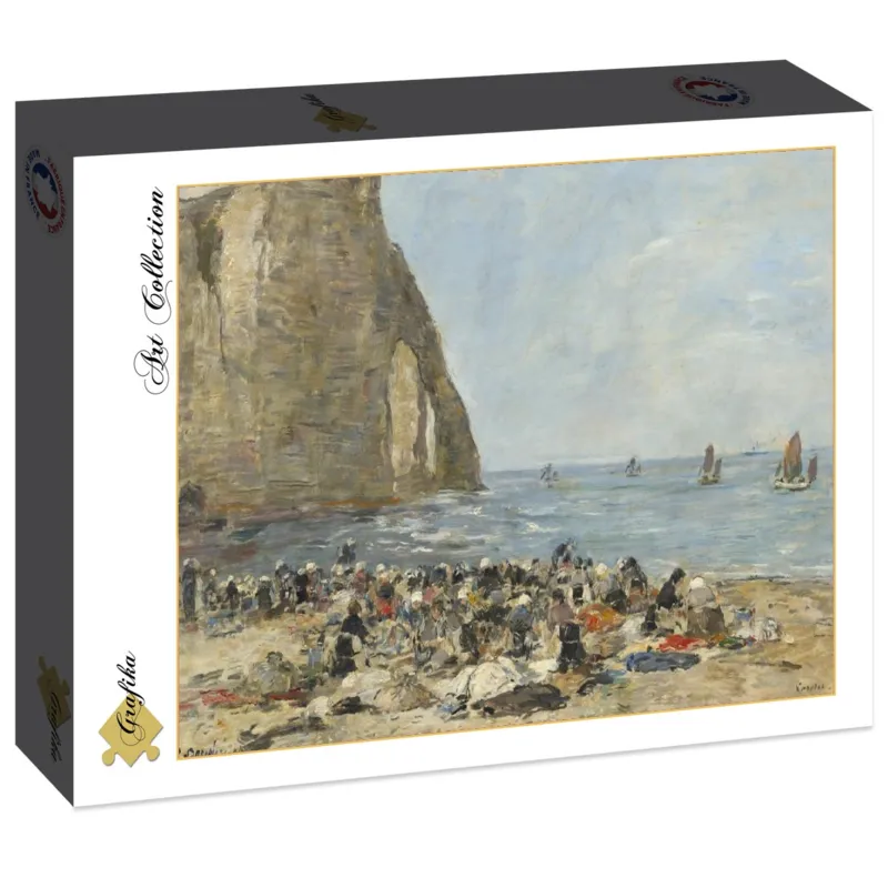 Eugène Boudin: Washerwomen on the Beach of Etretat, 1894
